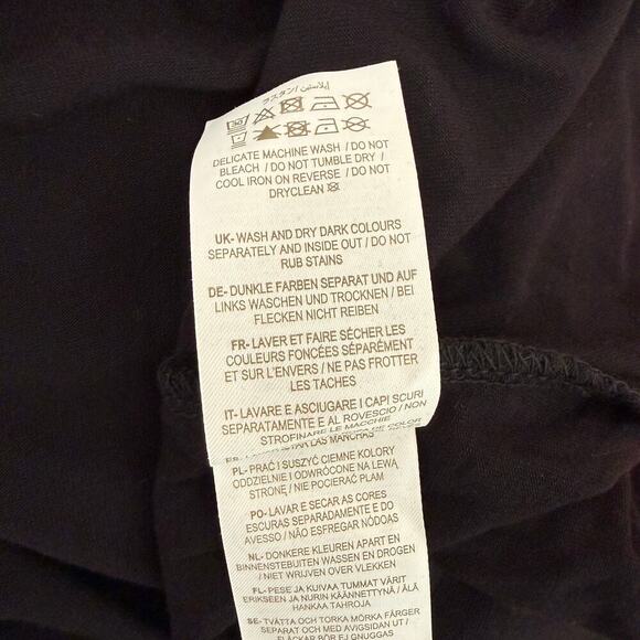 Boden Black Long Sleeve Dress | Deep V-Neck Ruched Waist Midi | Size 16/18R NWT - Picture 10 of 12